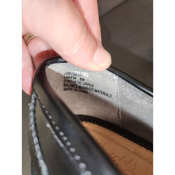 Crown Vintage Lane Womens 8W Black Lug Sole Penny Loafers Platform 90s Chunky - Picture 2 of 10